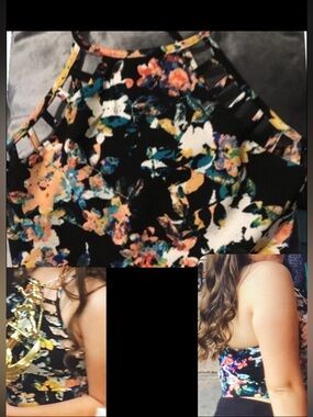 Material Girl Floral Top/medium